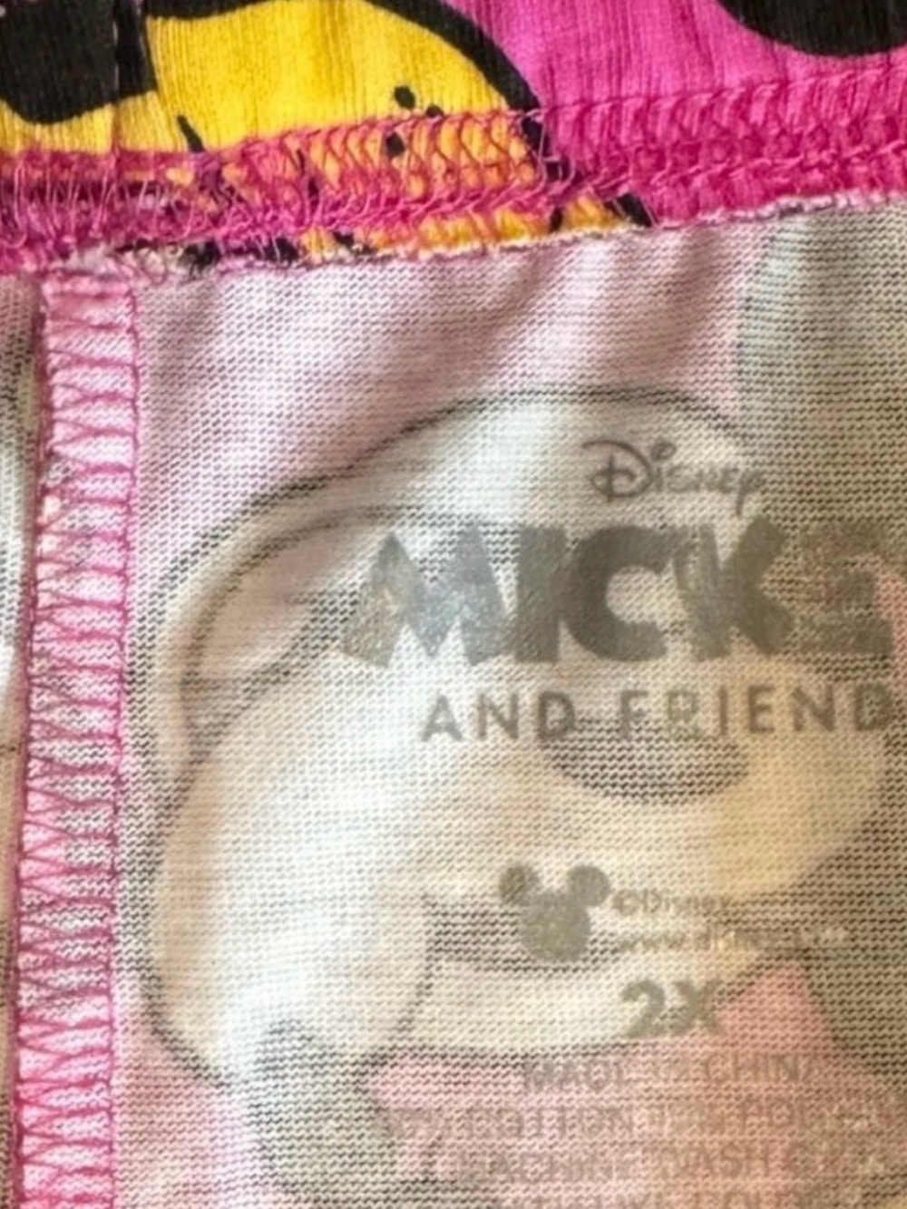 Disney Mickie & Friends Pajama Bottom Size 2X NWOT - Picture 9 of 9